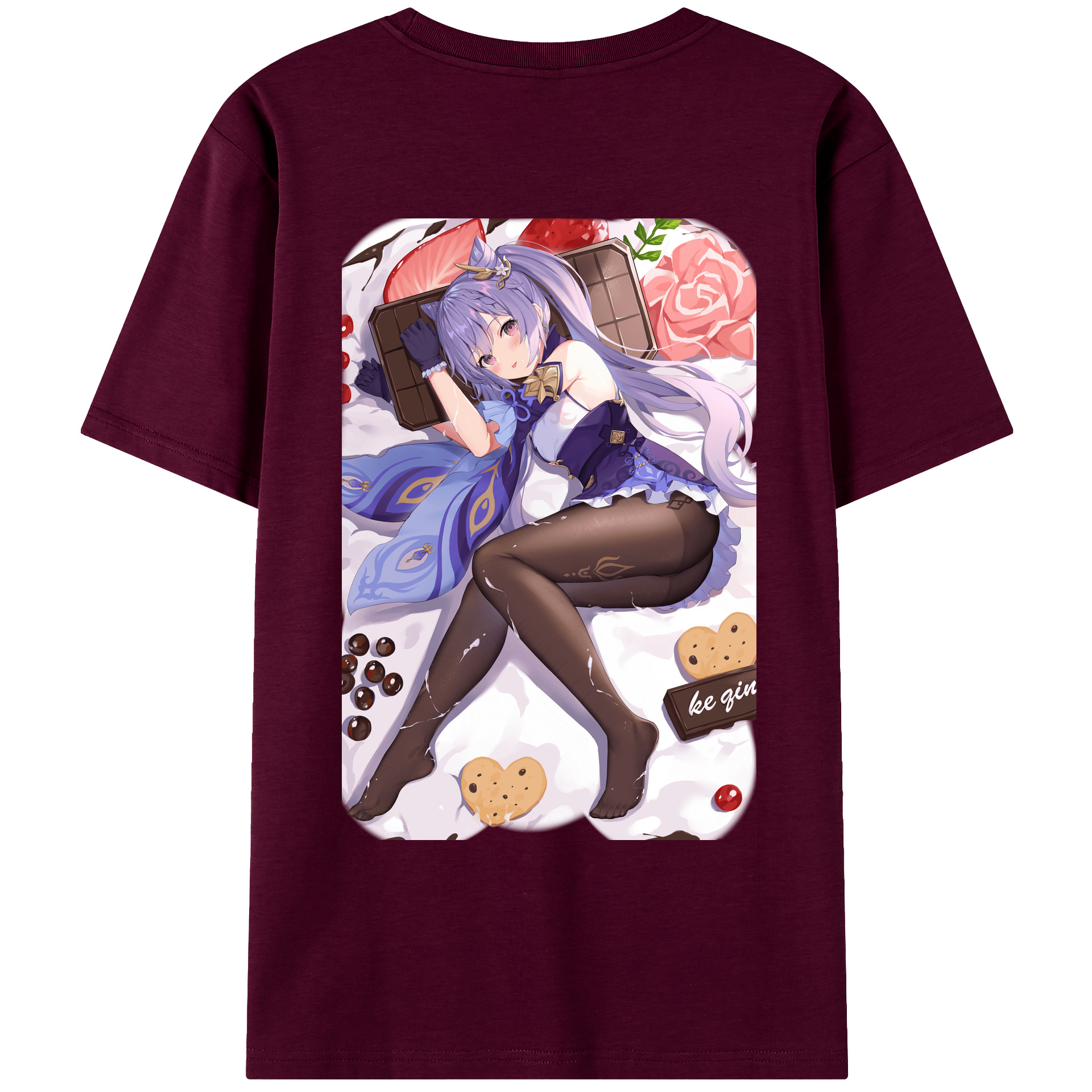 げんし神 刻晴 こくせい genshin Kokusei レディース半袖Tシャツ(バックプリント)